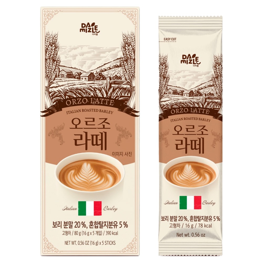 다미즐 오르조 라떼, 16g, 1개, 5개입 6,250원