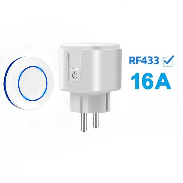RF 220V 16A 전기 투야 스마트 소켓 433MHz 무선 리모컨 3000W EU FR 플러그 음성 제어 타이머 전력 모니터 21,420원