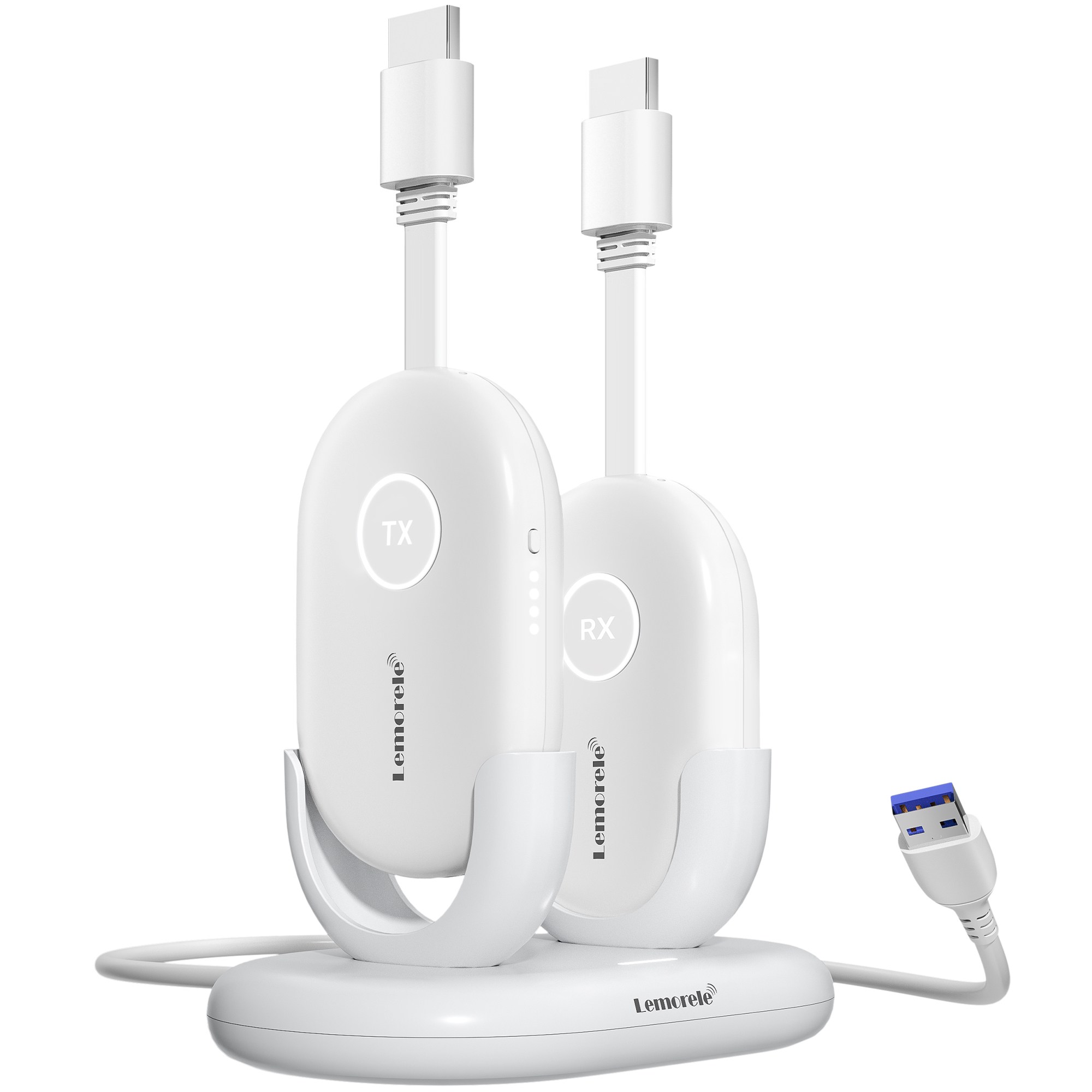 Lemorele 충전 도크 50미터가 있는 회의용 무선 HDMI 송신기 수신기, 1세트, G500 105,000원