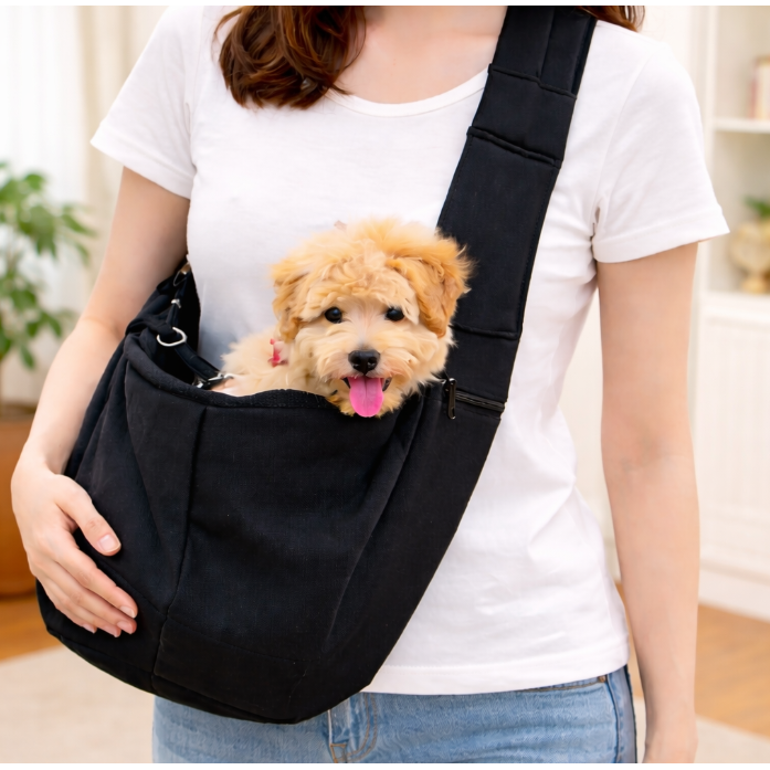 MODEON 편안한 강아지 슬링백 탈출방지 이너쿠션, 1개, 블랙 17,500원