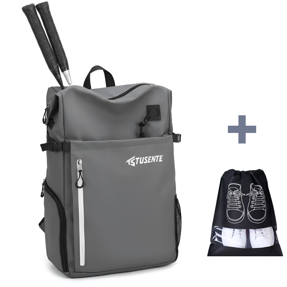 리소이아 대용량 배드민턴 테니스 백팩 여행용 노트북 겸용 방수 가방, 1개, 그레이 19,600원