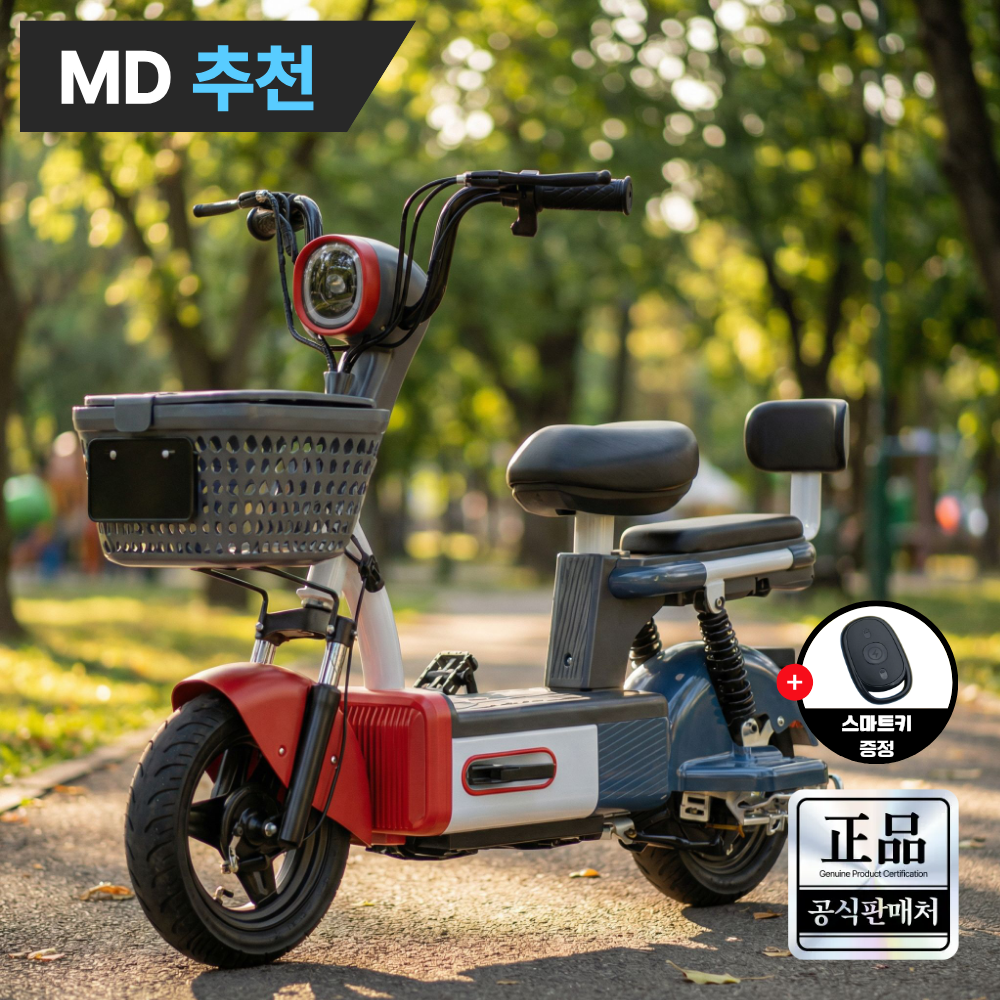 루토 전기자전거 26년 신형 고출력 전동 스쿠터 자토바이 배달 출퇴근 오토바이, 레드, 경량스틸 347,000원