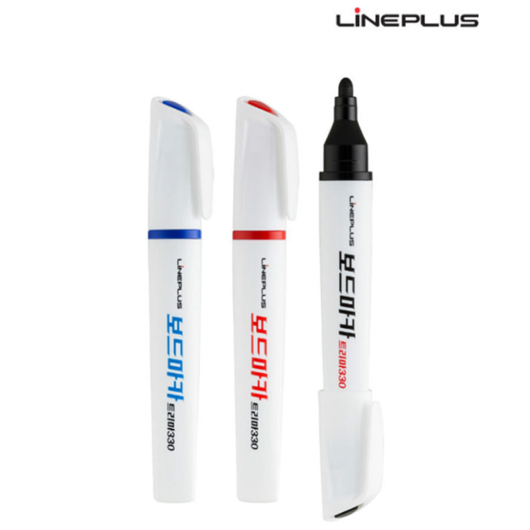 라인플러스 트리마 330 보드마카, 1팩, 블랙+블루+레드 6,300원