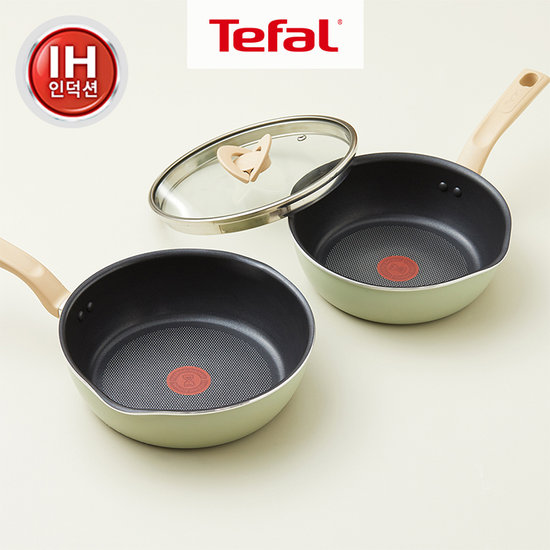 [뚜껑세트] 테팔 인덕션 원픽냄비팬 피스타치오그린 2종(팬22+뚜껑22+팬24+뚜껑24) 61,900원