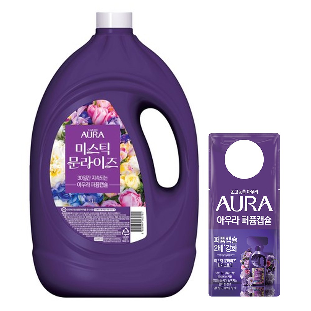 아우라 퍼퓸캡슐 용기 3.1L 미스틱문라이즈 + 리필 70ml 15,900원
