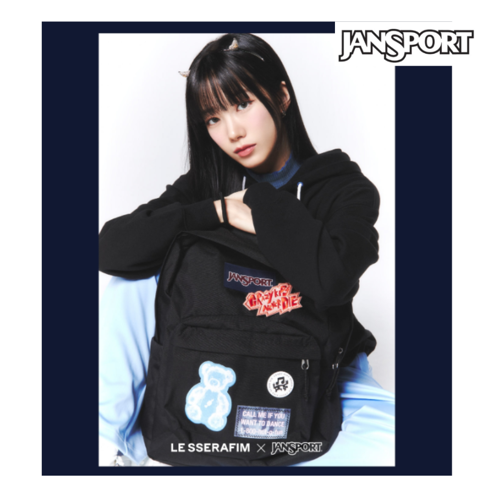 [국내매장판] 르세라핌 X 잔스포츠 슈퍼브레이크 플러스 백팩  블랙 BLACK  노트북  책가방 신학기 [LE SSERAFIM x JANSPORT] Superbreak Plus 97,600원