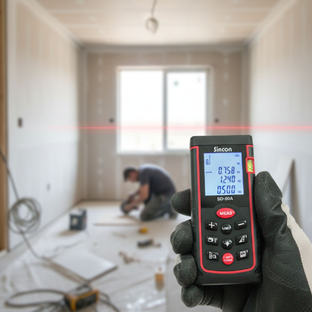 SD-60A 거리측정기 레이저줄자 자동줄자 거리측정 레이저측정기 60M, 1개 66,210원