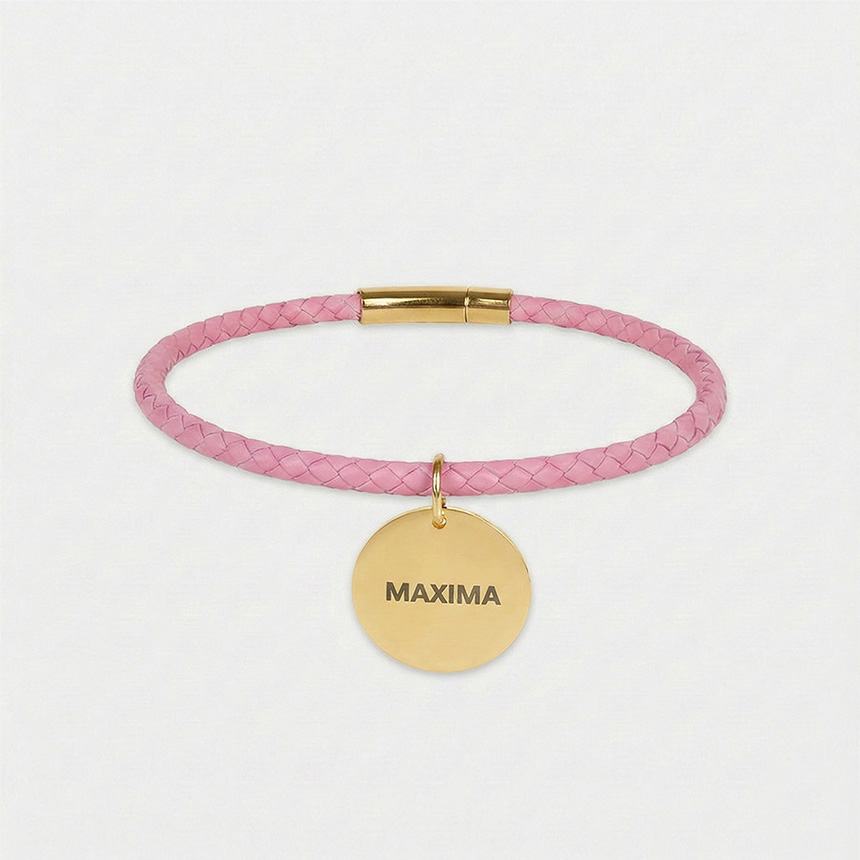 MX PET 가죽 매듭 목걸이 인식표 329X PINK 핑크 깊은 양면 각인 29,900원