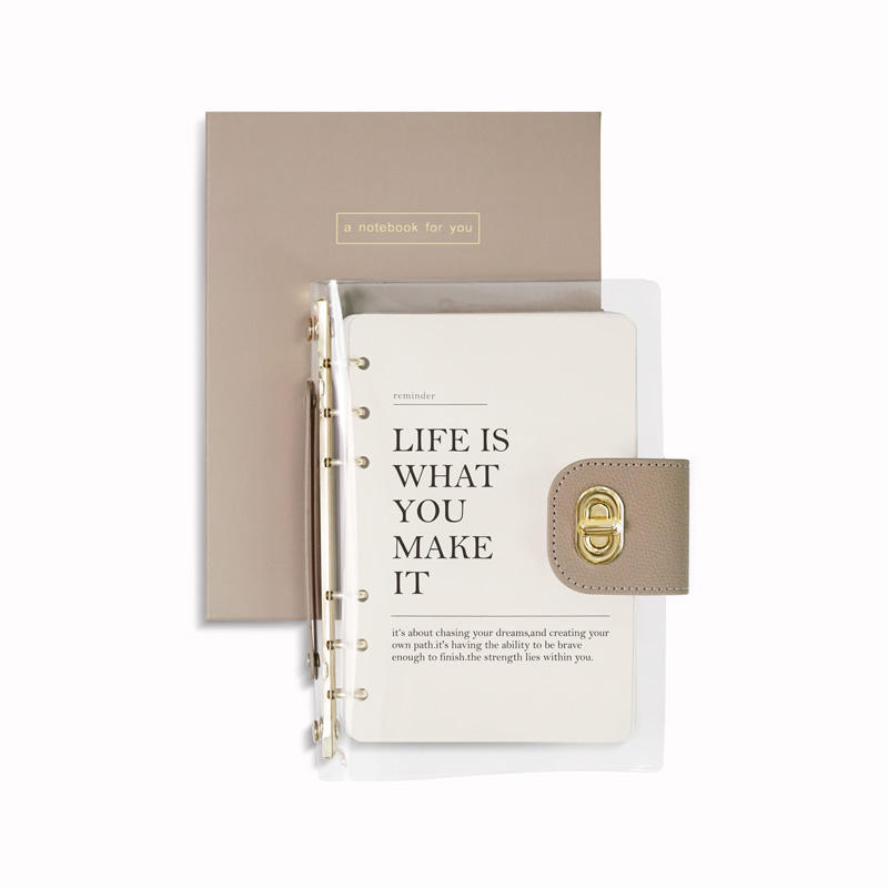 투명 다이어리 생각정리 노트 6공 만년형, 베이지 22,300원