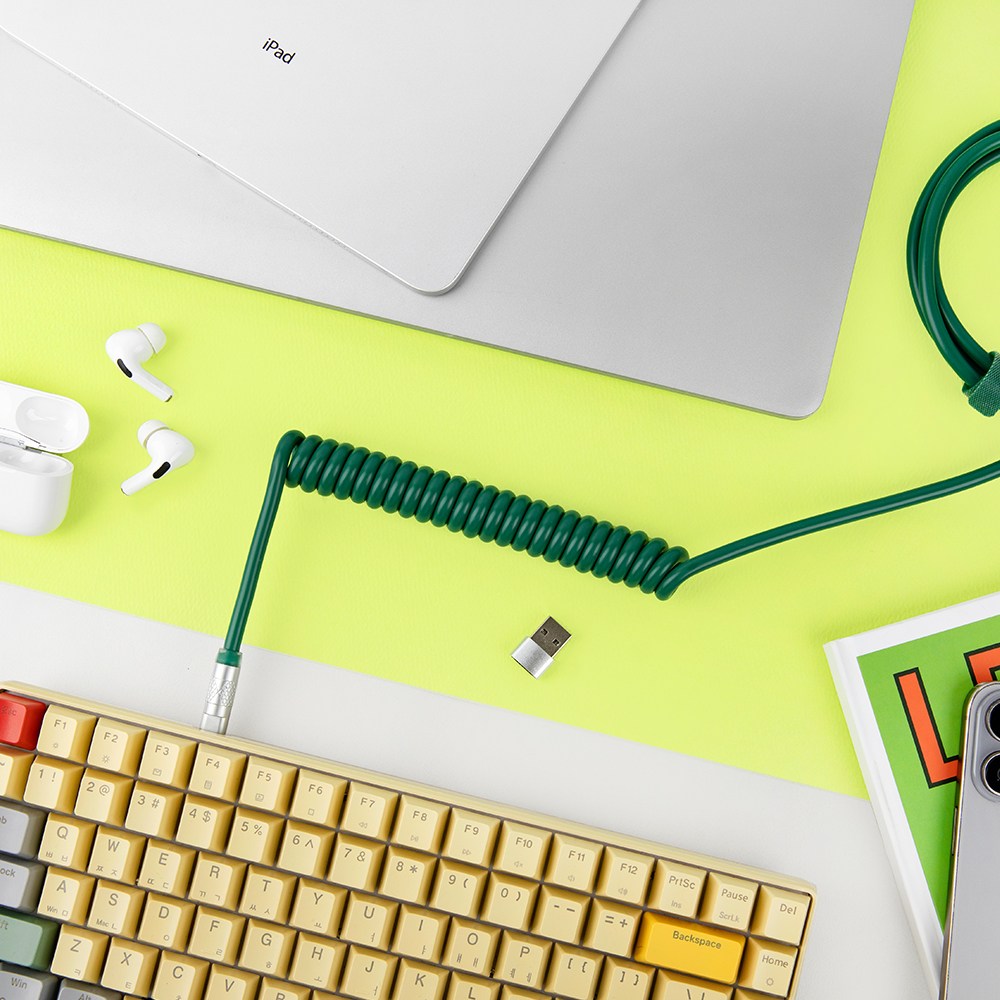 라이프썸 키보드 코일 케이블 1.6M USB C타입 (LFS-HA52) 기계식키보드 커스텀 항공케이블 USB A 젠더포함 14,900원