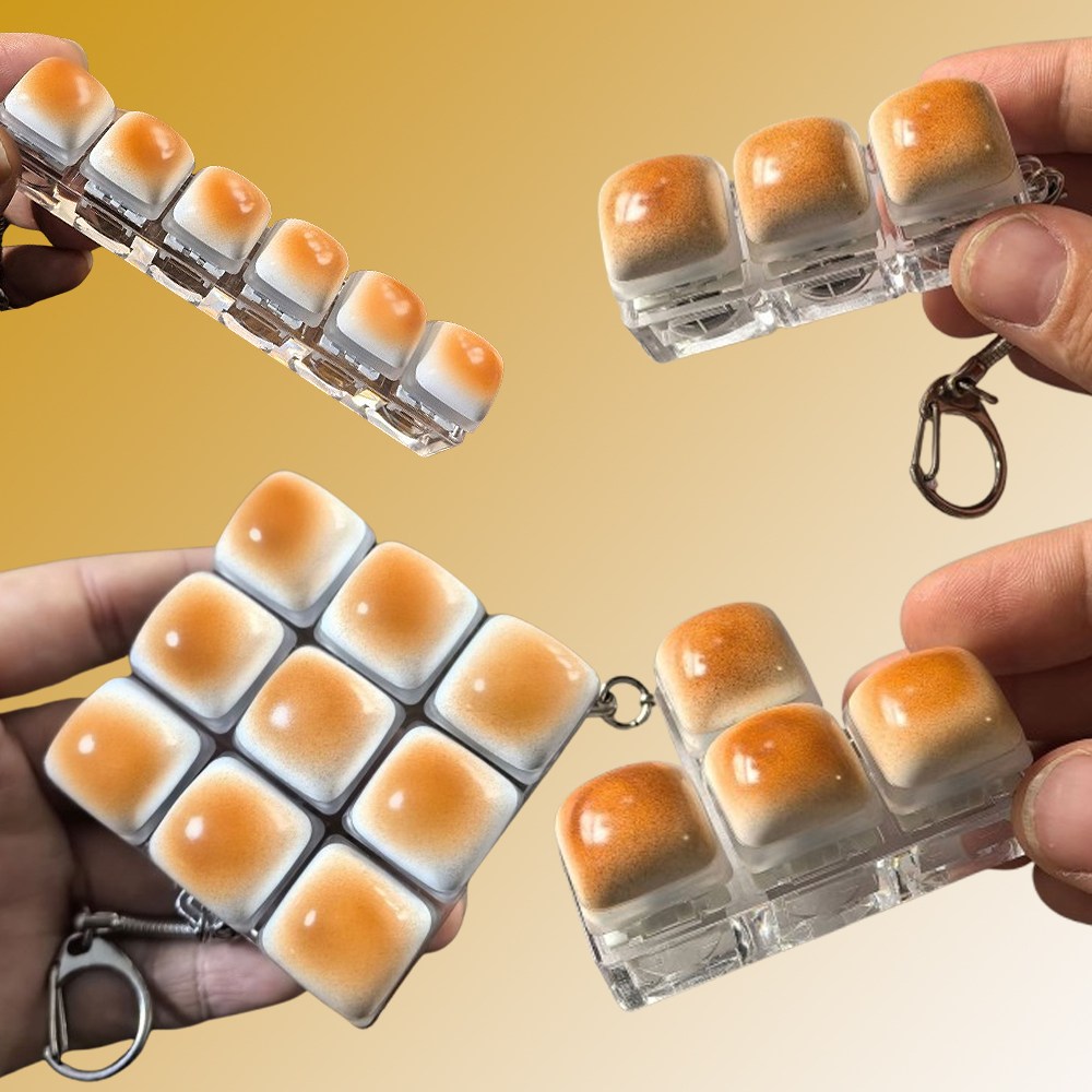 피젯 키보드 캐러멜빵 딸깍이 톡톡이 클릭커 키캡 토이 키링 5,100원