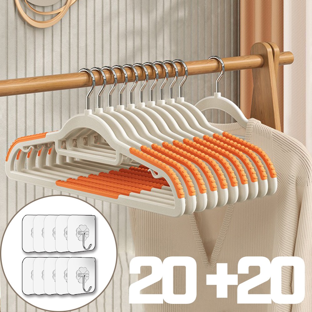 엠케이리빙 어깨뿔방지 회전형 논슬립 옷걸이+매직후크 11,800원