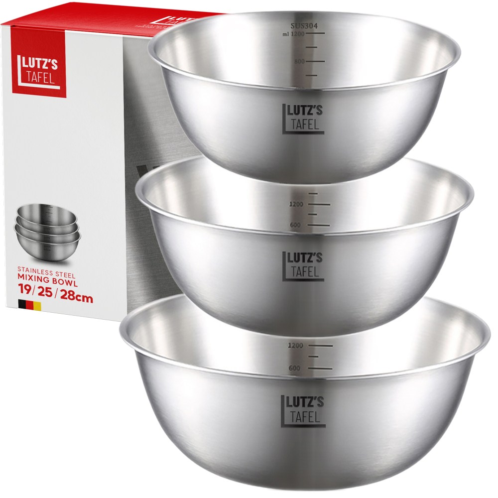 루츠스타펠 스텐 304 믹싱볼 3 in 1 19cm + 25cm + 28cm 22,980원