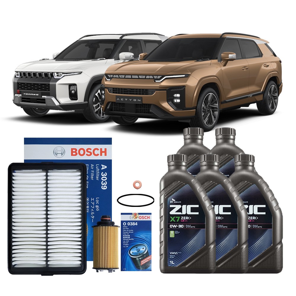 토레스,신형 액티언 1.5 터보 가솔린 (22년식 이후) 지크합성유+보쉬필터 세트, 1개, 1L 98,280원