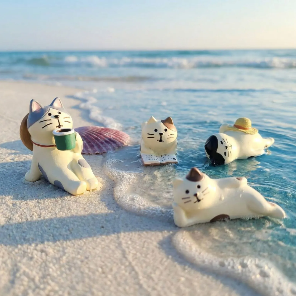 AEGEN 차량용 인테리어 장식품 고양이 대시보드 4종세트, 4개, 혼자 잘 노는 고양이 4종세트 16,000원