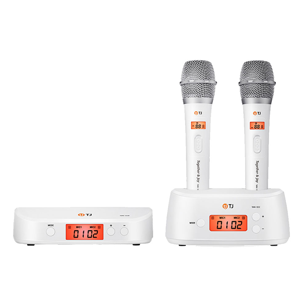 노래방 무선마이크 TMW-100 태진미디어 충전배터리 3년 무상AS, 무선마이크 화이트 430,000원