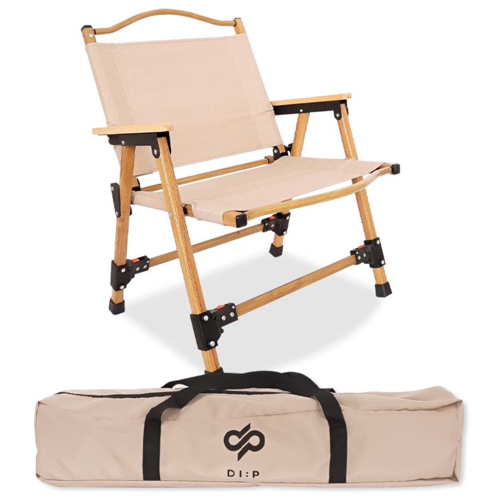 디프 초경량 우드 로우체어 접이식 캠핑의자, 1개, 베이지 39,800원