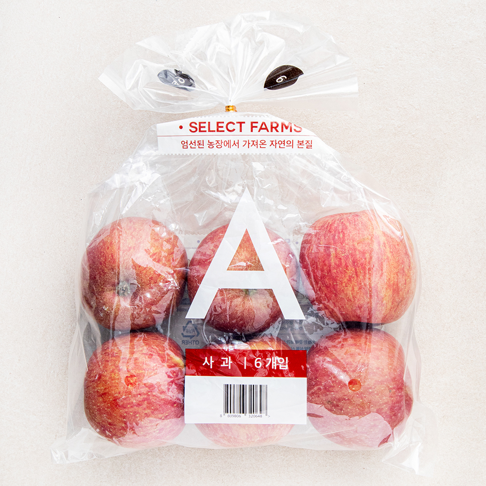 셀렉트팜 GAP 인증 A 사과, 1kg(소과, 6입), 1개 6,980원