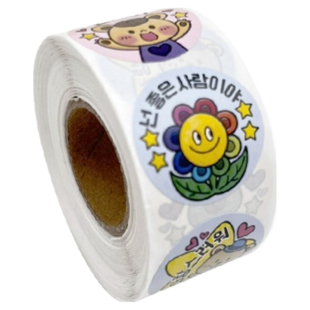 아이스크림미디어 민화샵 칭찬 롤 스티커, 싱송쌤송, 10개 15,000원