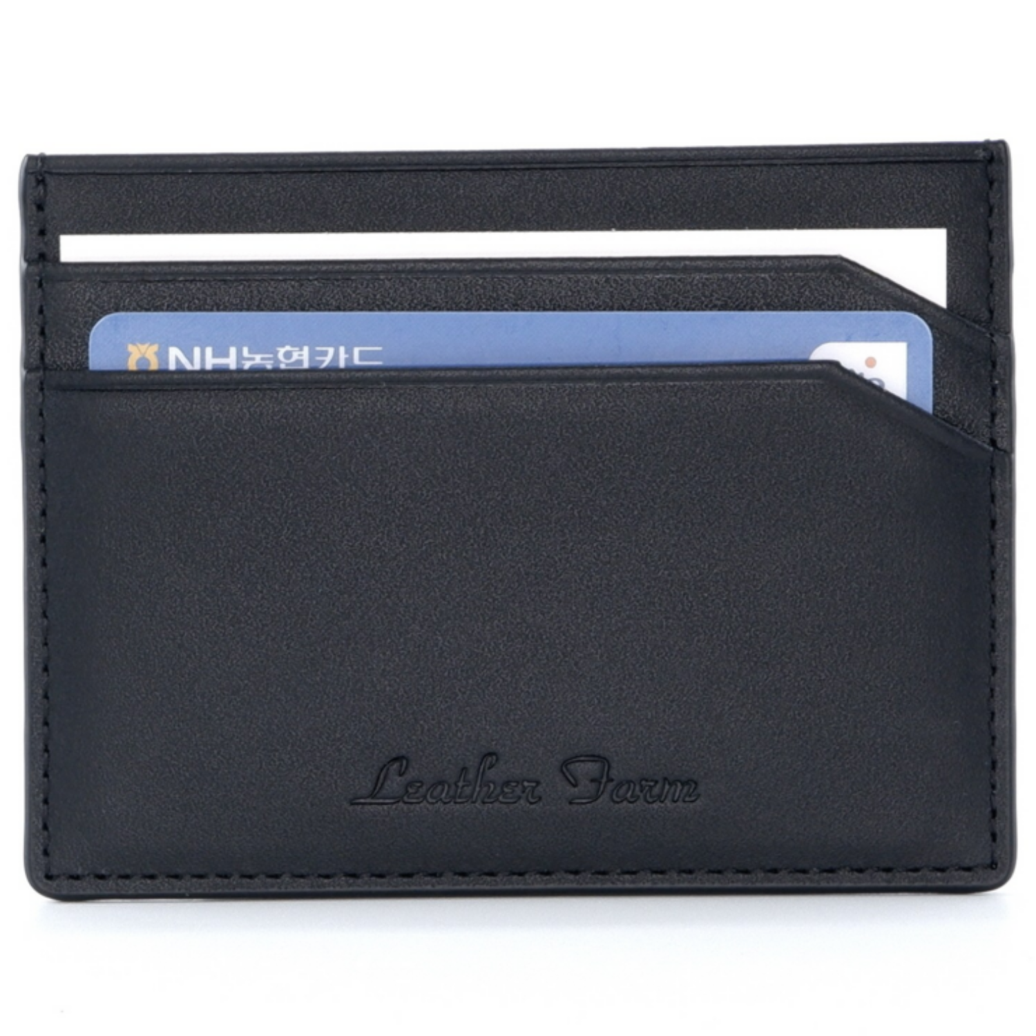 레더팜 국내제작 가죽 양면포켓 블랙 브라운 남성 카드지갑 LF001 12,000원