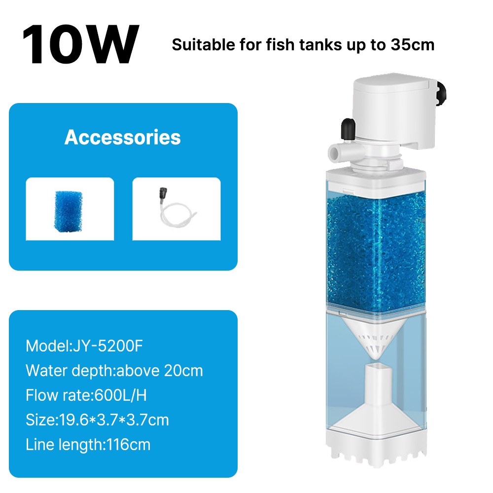 6IN1 수족관 필터 메이커 펌프 에어레이터 내부 어항 수중 공기 에어 무소음 워터 웨이브 산소 220V 18,100원