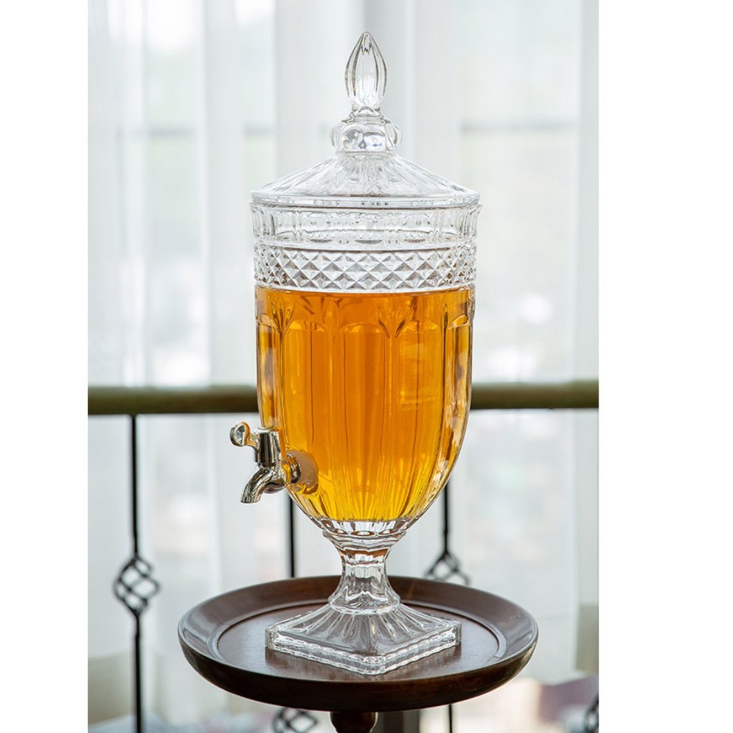 유럽풍 디스펜스 물병 물통 카페 수도꼭지 유리물통 3L 5L, 3L, 1개 60,000원