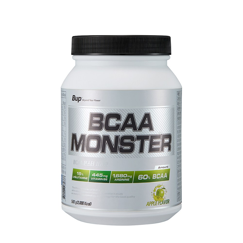 BUP BCAA몬스터 사과맛 류신 아미노산 헬스보충제 BCAA, 500g, 1개 33,800원