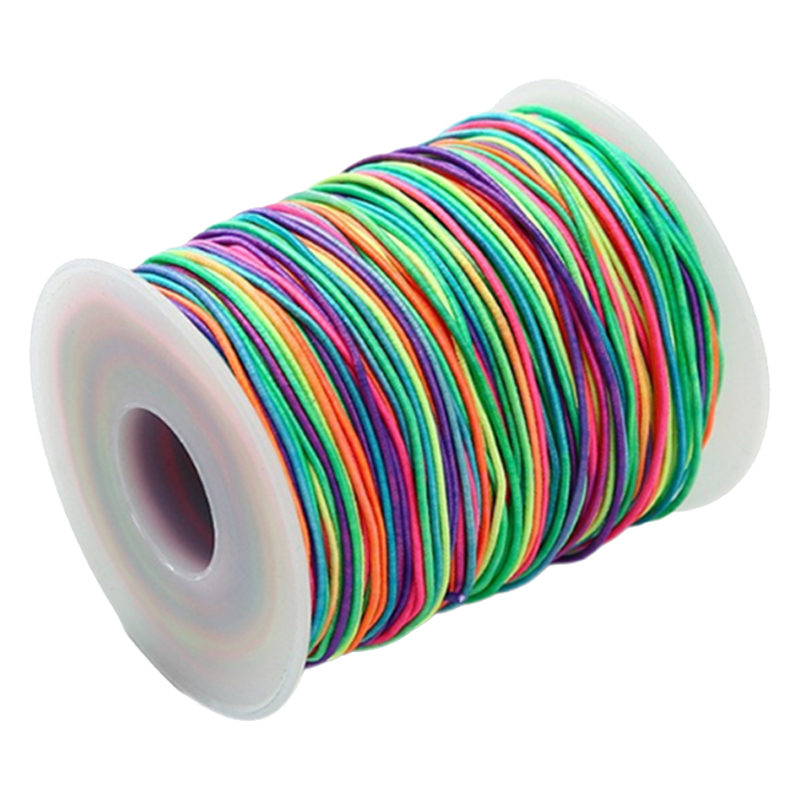 마다꾸미 컬러 고무줄 롤 1mm 대용량 50m, 레인보우, 1개 7,500원