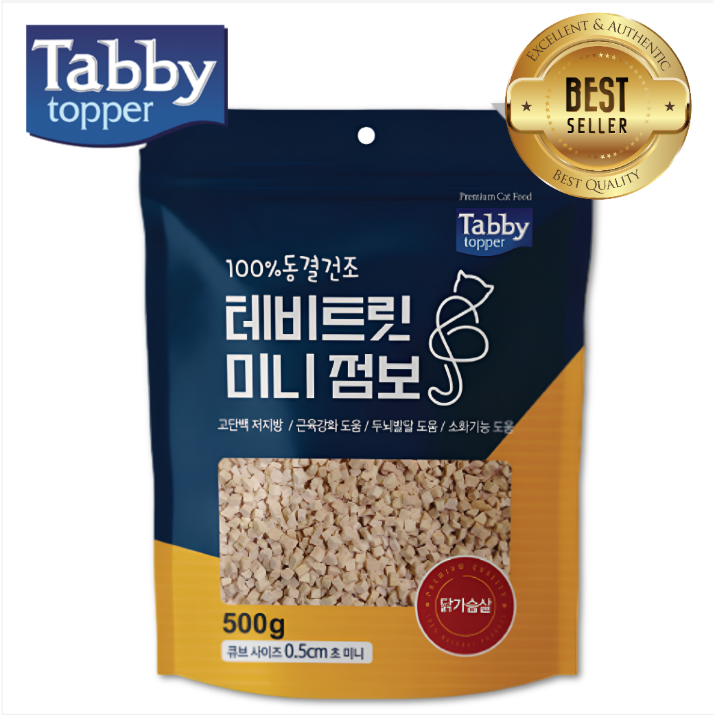 [Tabby] 100% 동결건조 테비 트릿 미니 점보, 1개, 500g 14,700원