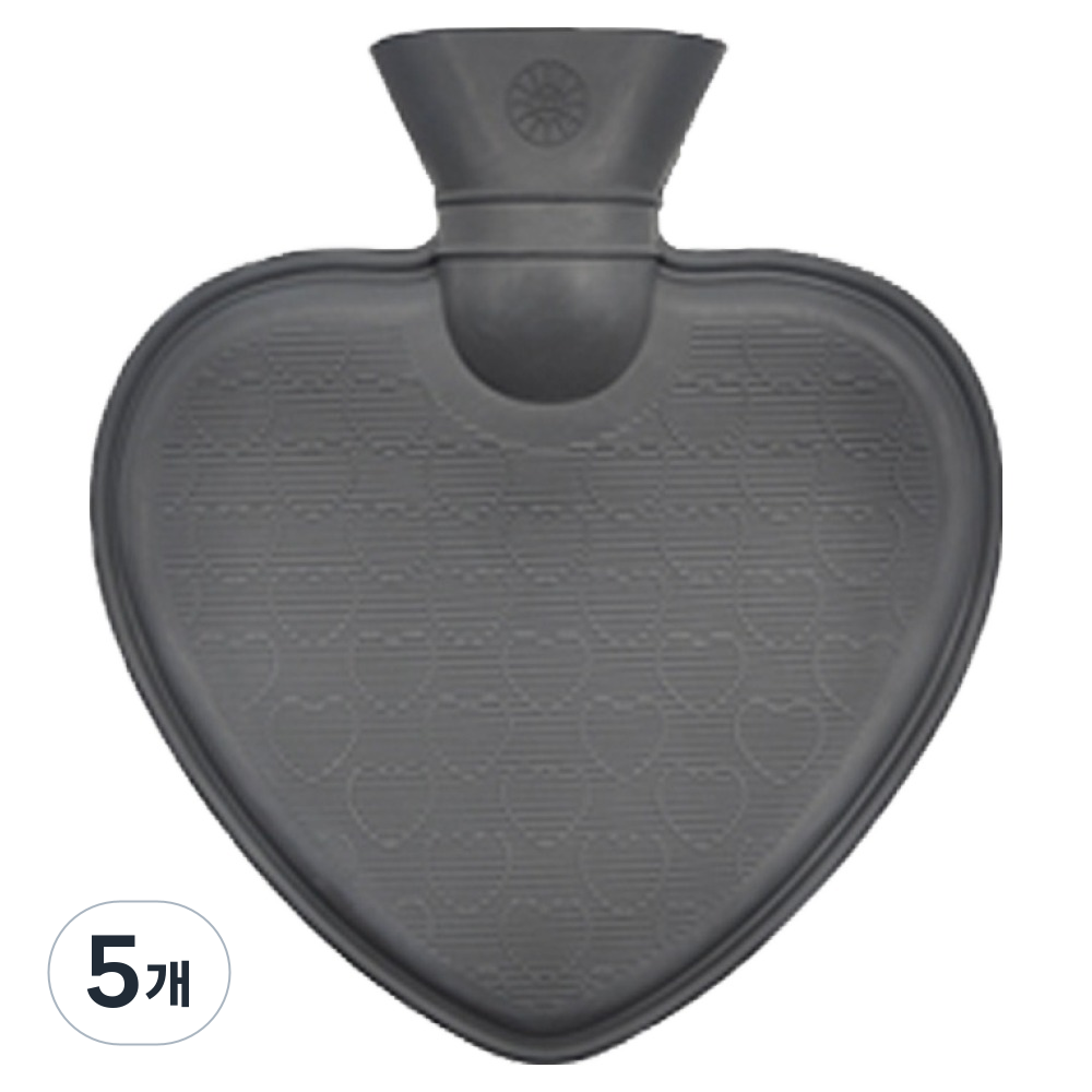 해피앤굿 오래가는 보온물주머니 그레이 하트 고무, 5개 41,800원