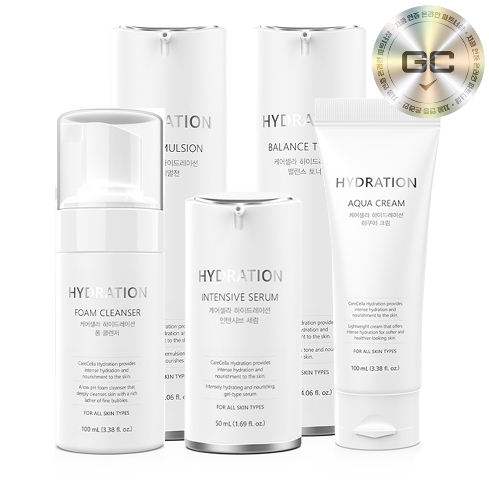 본사 최신입고 지쿱 케어셀라 하이드레이션 베이직 세트 /스킨케어5종 세트 + 포켓물티슈 1개 증정 119,000원