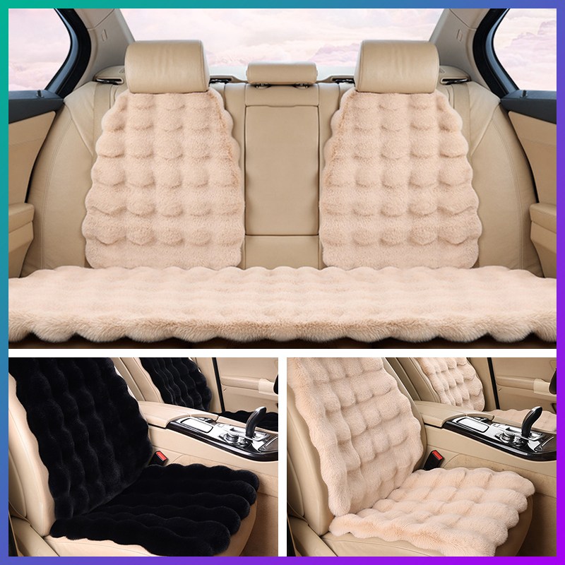차량용시트 인조토끼털 방석 등받이 뒷좌석 앞좌석 겨울 매트 쿠션 보온 엉뜨 자가용 겨울시트 폭신, 1개, 블랙 12,900원