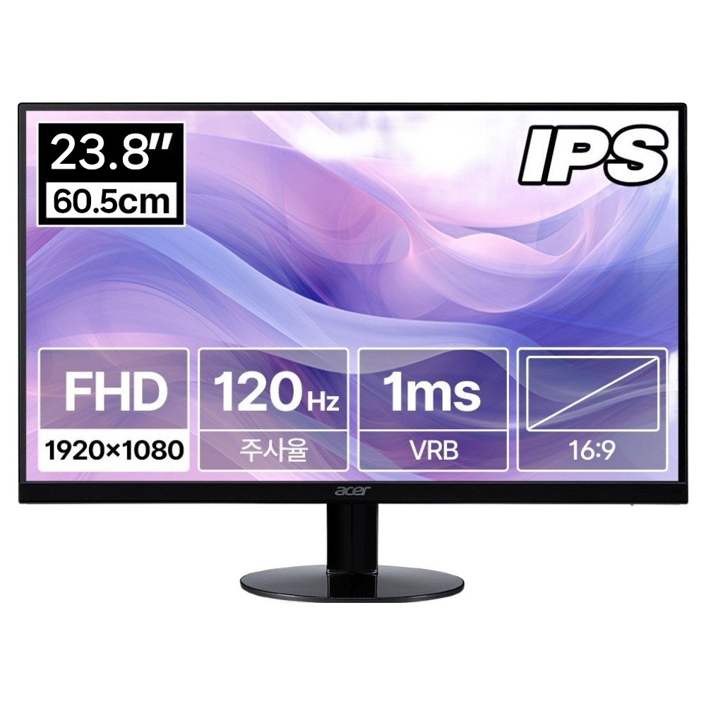 에이서 FHD 120Hz IPS 모니터, 60.5cm, SA240Y G0 99,000원