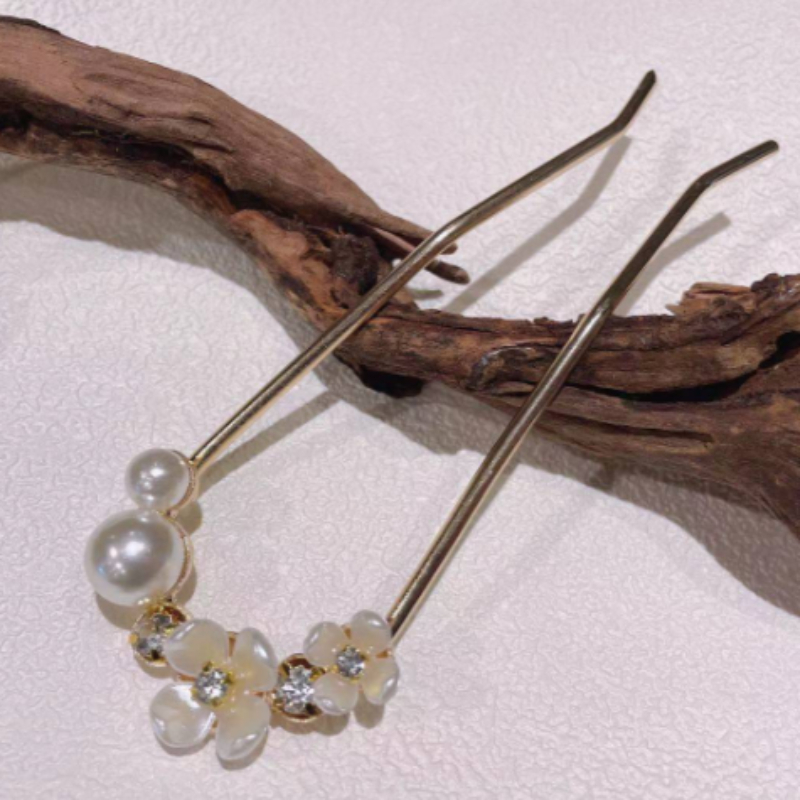 쏘앤영 진주 U자 헤어 비녀 한복 웨딩 5,900원