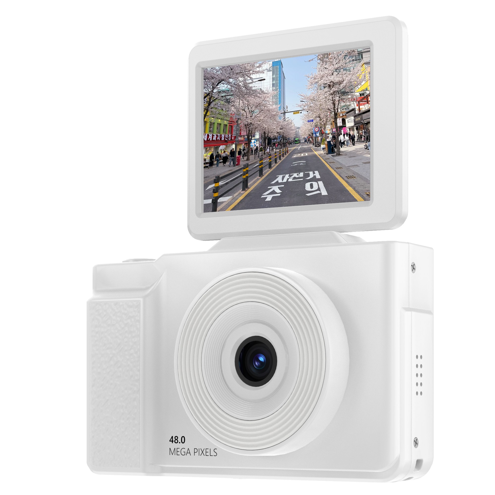 RUNHome 신상 하이엔드 미니 디지털 카메라 여행용 인생 휴대용+64G메모리카드, H15화이트 71,000원