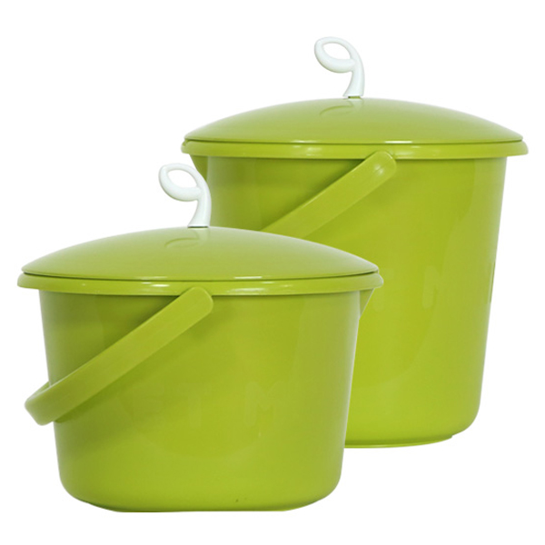 플라팜 리프 미니버켓 세제통 다용도통 4L + 5L 2종 세트, 1세트, 그린 9,520원