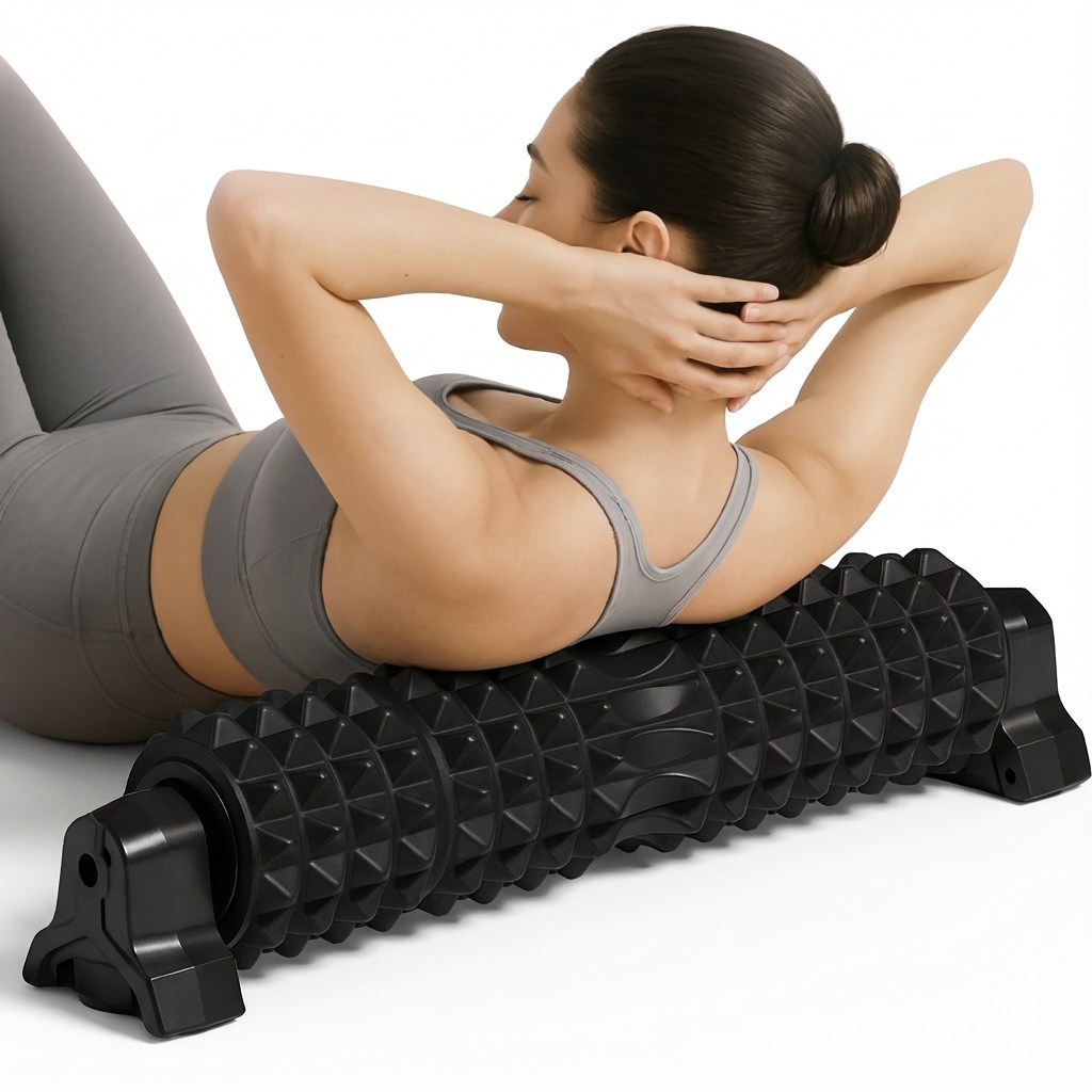 윈드플로우 3D 롤링 돌기 EVA 폼롤러 흡착식 지압 마사지 홈트, 블랙, 1개 33,900원