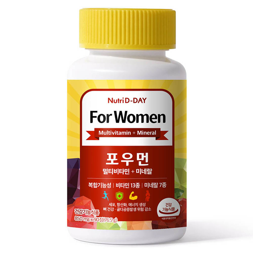 뉴트리디데이 포우먼 멀티비타민+미네랄 76.5g 12,900원