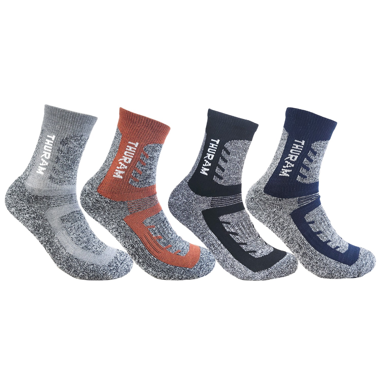 싸자나 이중쿠션 장목 등산양말 남성 여성 4켤레, 4개, 남성용(혼합구성), 현재가 6,080원