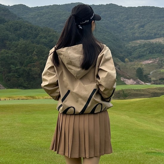 로로얼로이 시그니처 레터링 후디 아노락 바람막이 점퍼 여성골프웨어 43,800원