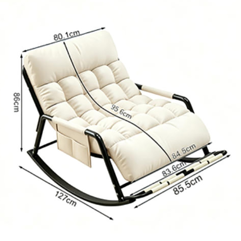 Lovfir 푹신하고편안한 흔들의자 1인용 스윙체어 다기능 편한거실의자, 1개, 화이트/2인용/폭85cm 151,800원