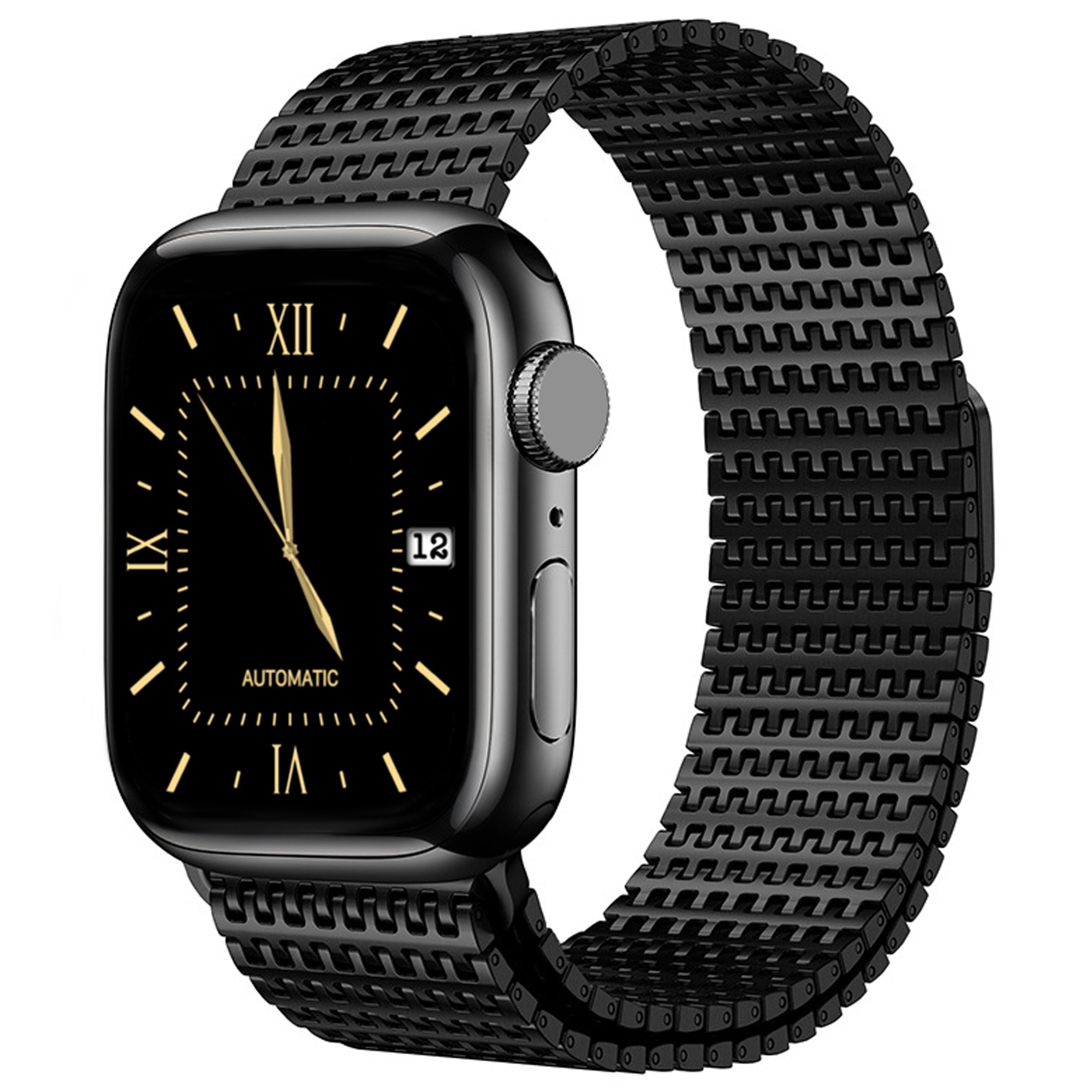 사라밴드 애플워치 호환 하이엔드 밀레니즈 루프 메탈 스트랩, 블랙, 1개 39,900원