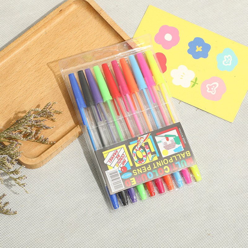 해피비비드 10색 컬러 다용도 볼펜세트 다꾸 필기 13,600원