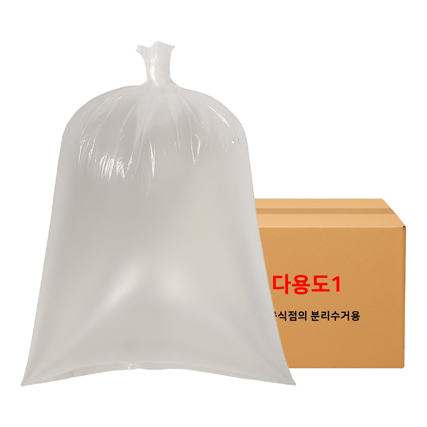 평판 쓰레기 봉투 투명 100L 300장 재활용 분리수거 다용도1 90X110 비닐 봉지, 300개, 100L 70,000원