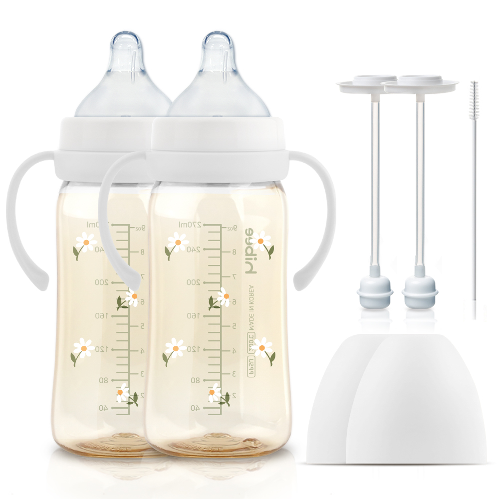 하이비 PPSU 에잇벤트 배앓이방지 젖병 데이지 270ml 트윈팩+핸들2p+추타입2p or 간편타입2p 몽글 3초젖병, S(0개월이상), 추 타입2p/데이지 화이트, 1개, 270ml 37,500원
