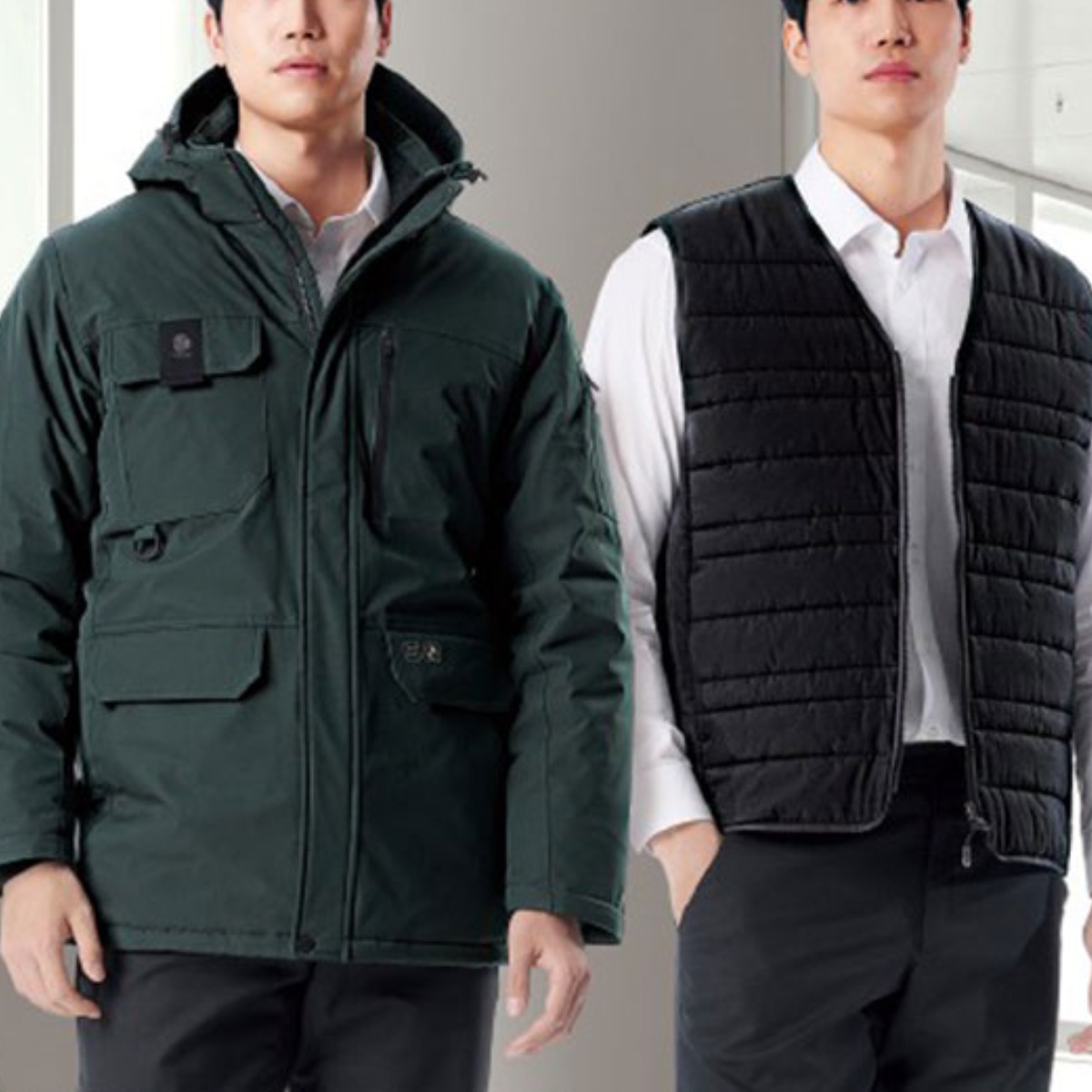 티뷰크 TL-202(KH) 경량 패딩 파카 방한복 근무복 작업복 겨울 점퍼 내피조끼포함 99,000원