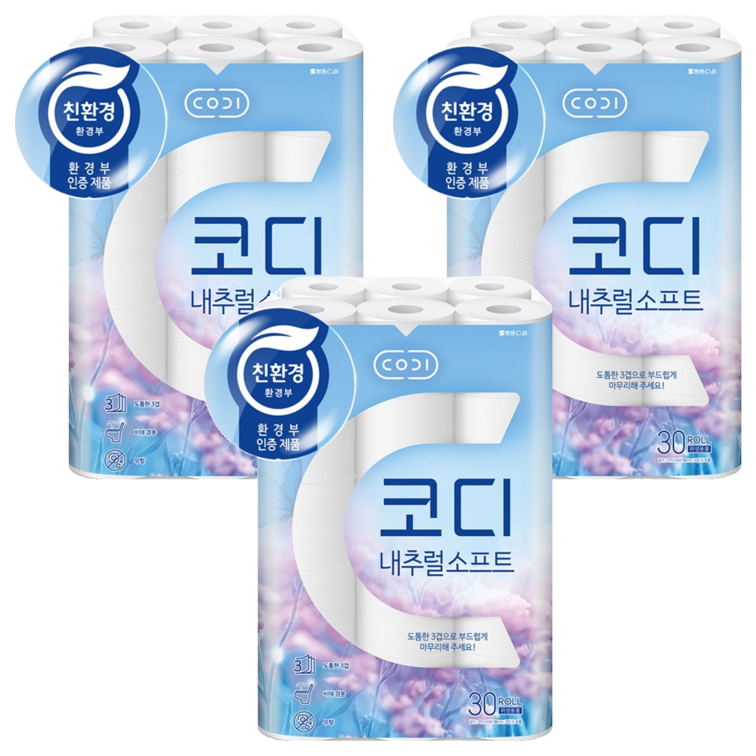 코디 내추럴소프트 3겹 롤화장지 29,390원