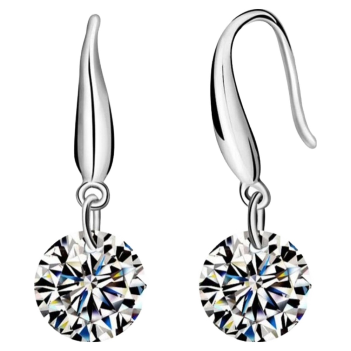 2 캐럿 모이사나이트 귀걸이 정통 고급 주얼리 S925 스털링 실버 드롭 귀걸이 쥬얼리 19,980원