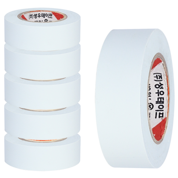 성우테이프 PVC 전기절연 테이프 1세트(화이트) 6,600원