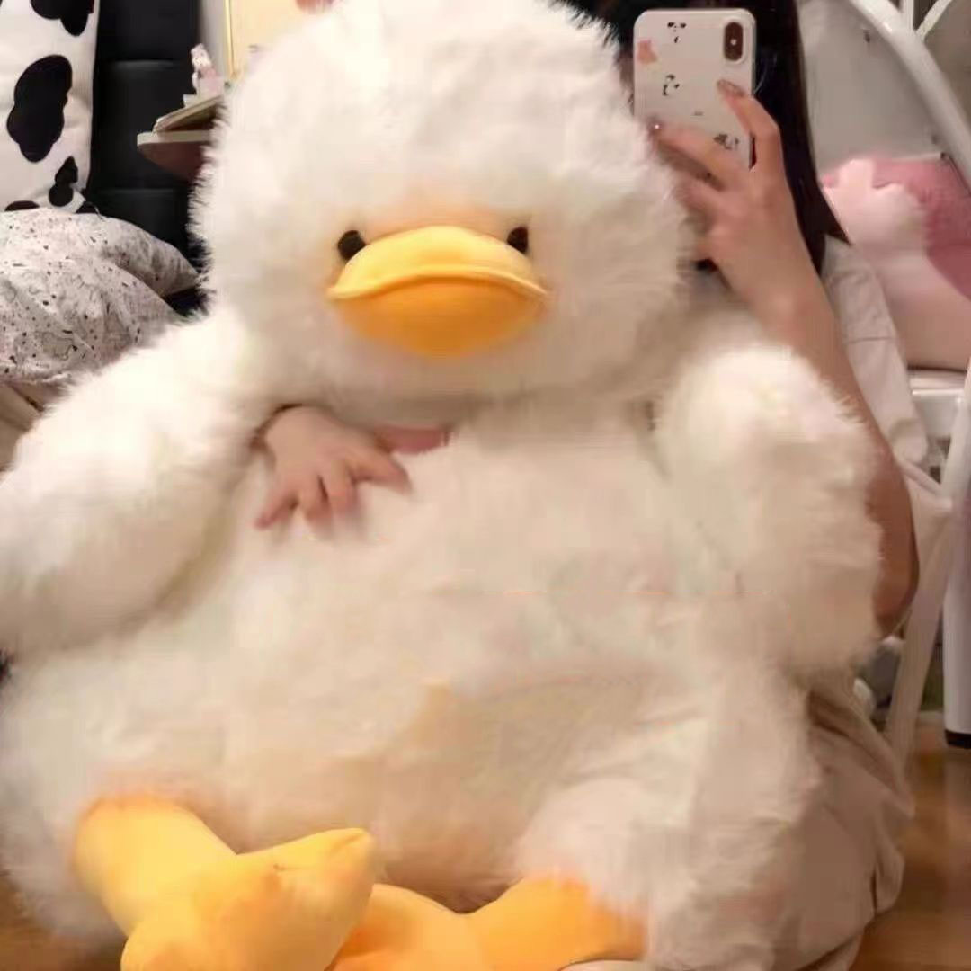 MAKABORO 부들부들한 오리 꾸덕이 인형 바디필로우 봉제인형 안고자는쿠션 생일선물, 화이트 15,800원